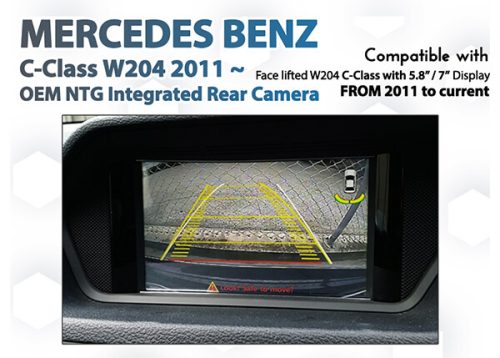 [2011-2015] Mercedes Benz Face Lifted W204 C-Class Factory Audio add-on Back up Rearview Camera upgrade system